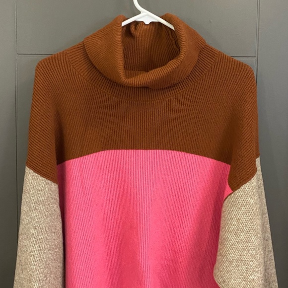 Free People Colorblock Turtleneck Sweater - Picture 6 of 11